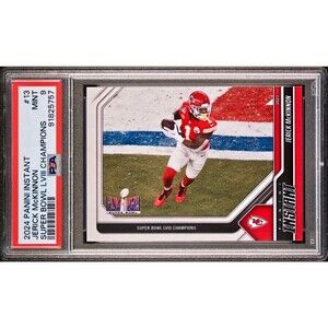 Jerick McKinnon 2023 Panini NFL Superbowl Champions #13 Card PSA 9 Mint